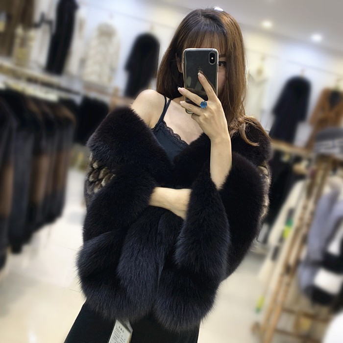水貂毛皮草大披肩结婚婚纱新娘喜婆婆礼服标配