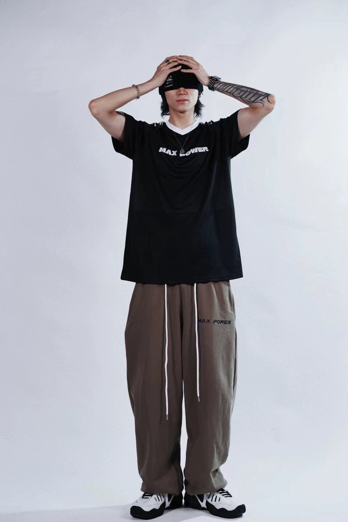 MP x TIZ创意字母印花百搭休闲抽绳卫裤男女同款