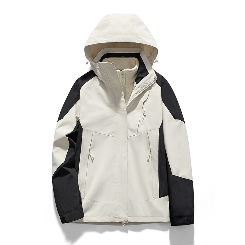 2025新款户外防风防水可拆卸内胆三合一冲锋衣男女情侣款登山保暖