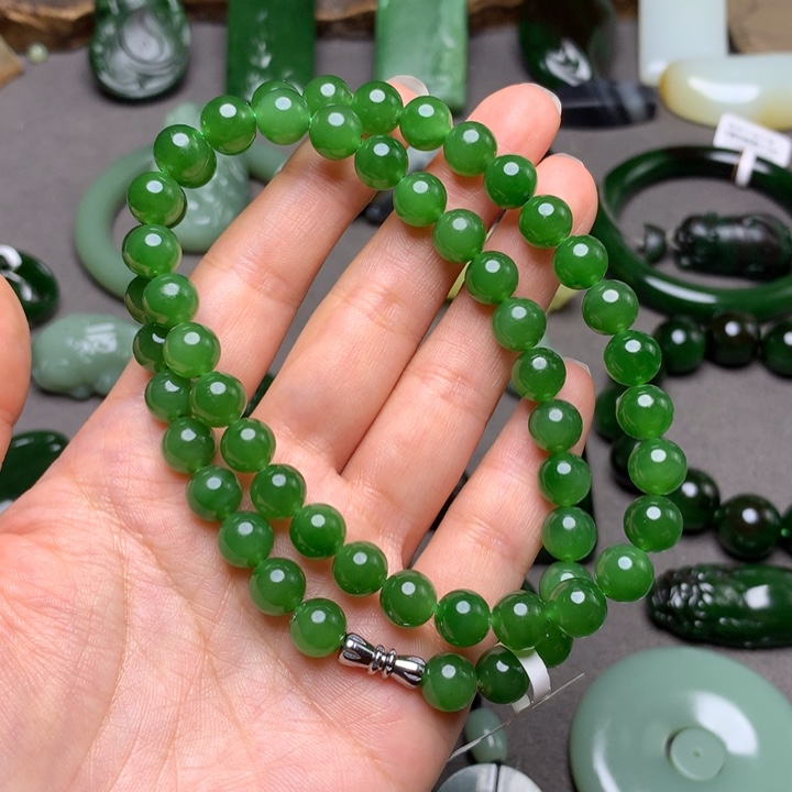 和田玉未镶嵌颈饰项链