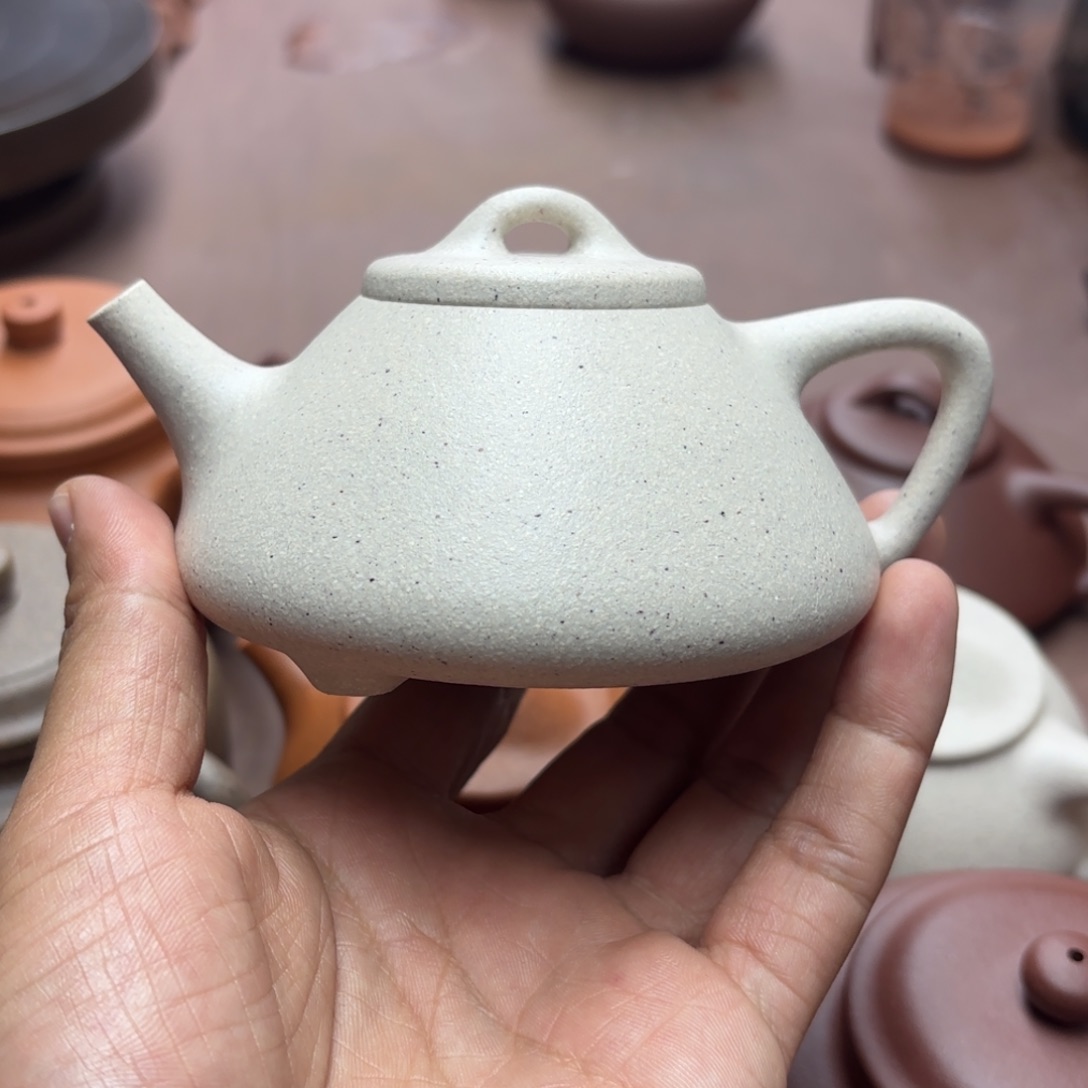 紫砂茶壶子冶石瓢壶白玉段