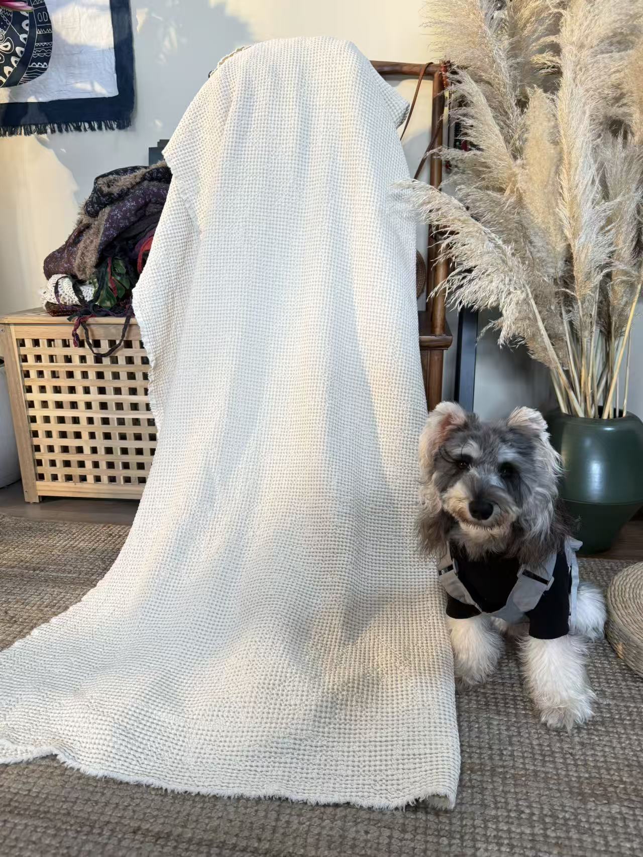 【云目悠悠】高端双人汉麻简约麻本色床单-20251176