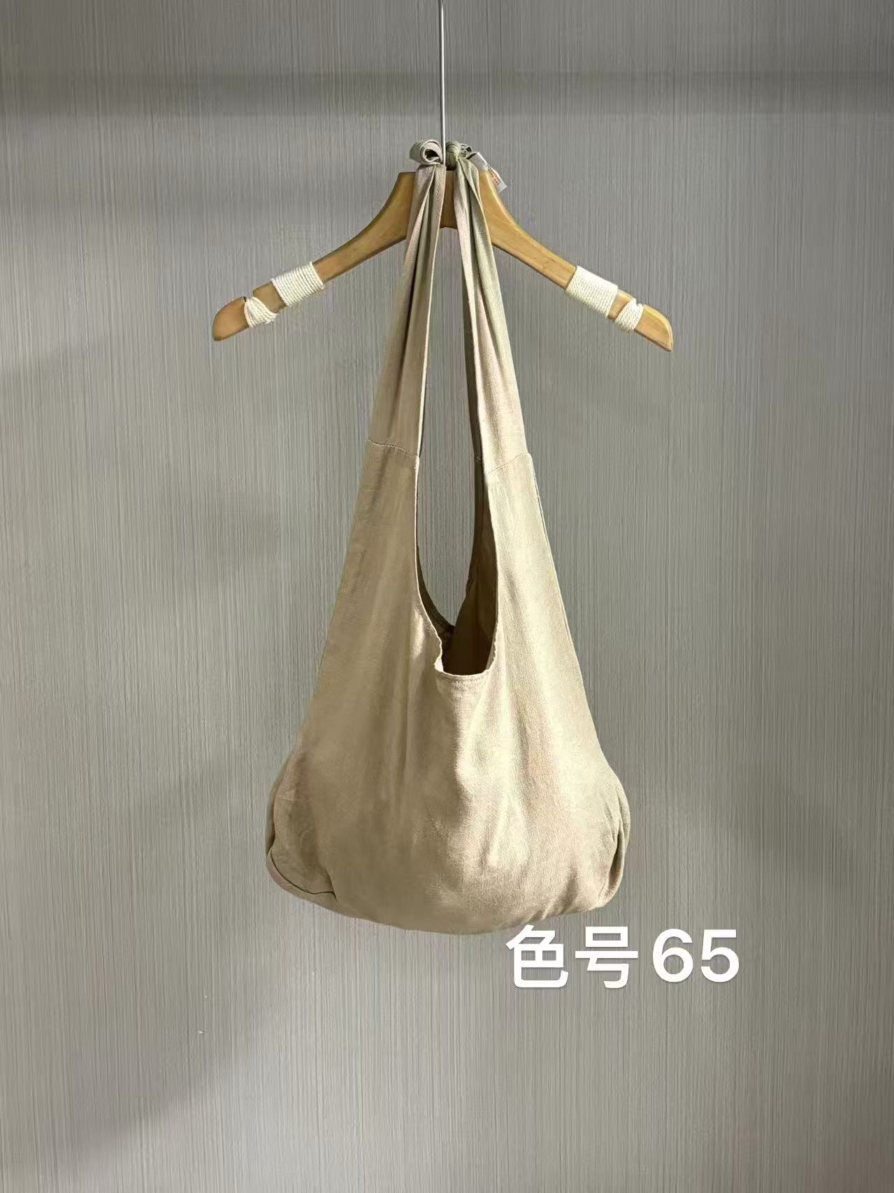 纯色托特包双根单肩包布包手拎包便携简约