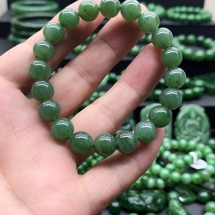 手链未镶嵌和田玉（碧玉）