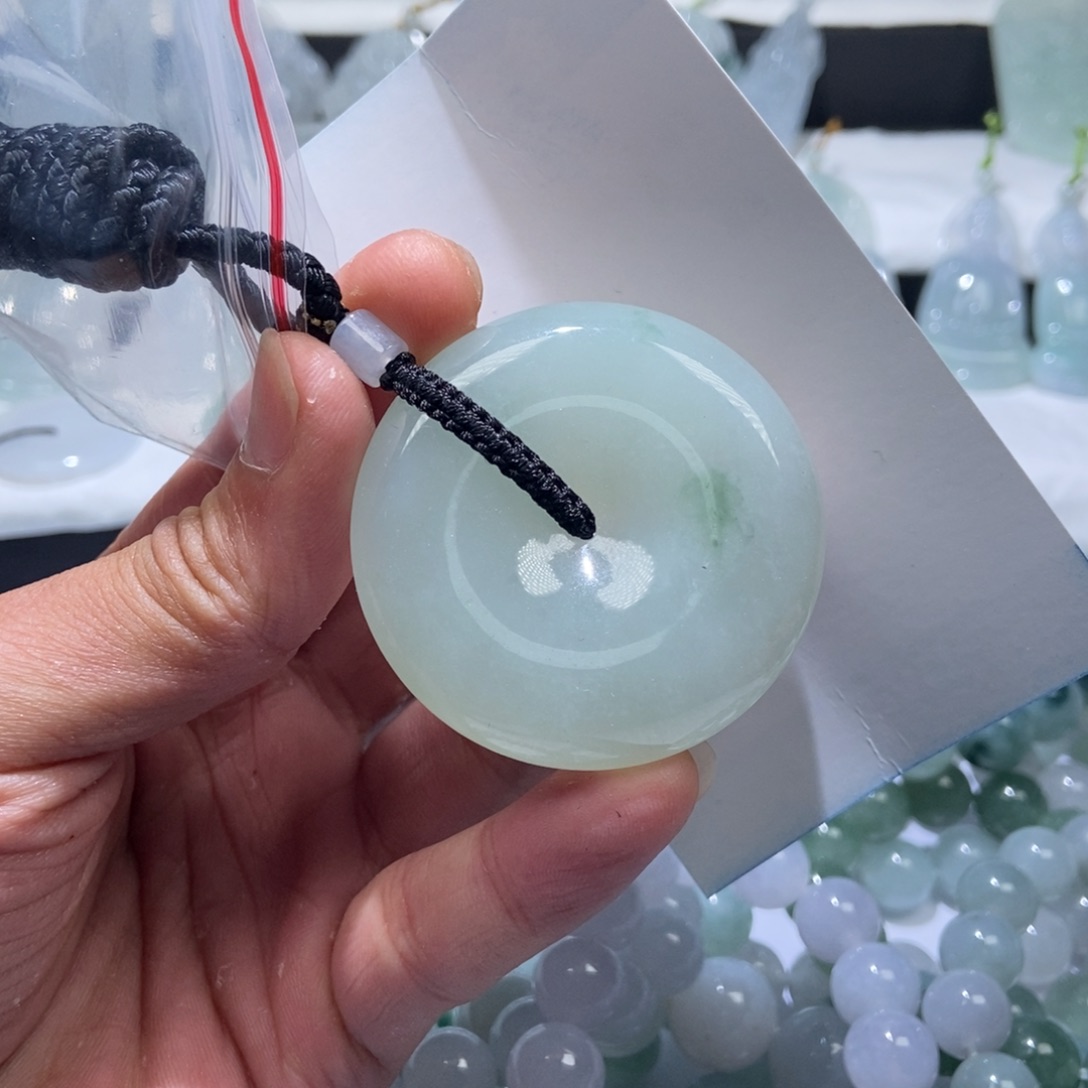 定制翡翠未镶嵌面包扣47.5-10.6