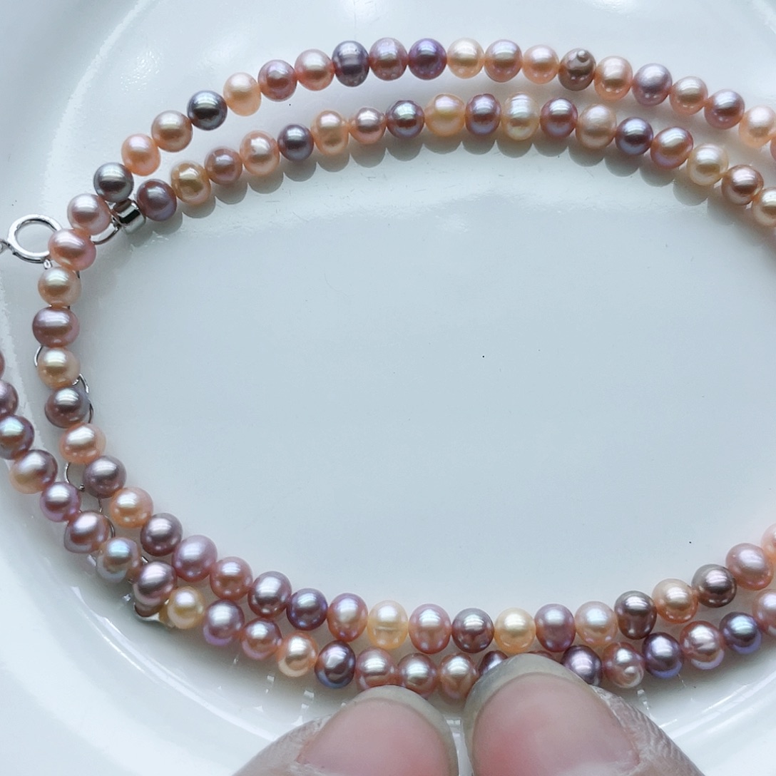 淡水珍珠颈饰钛钢