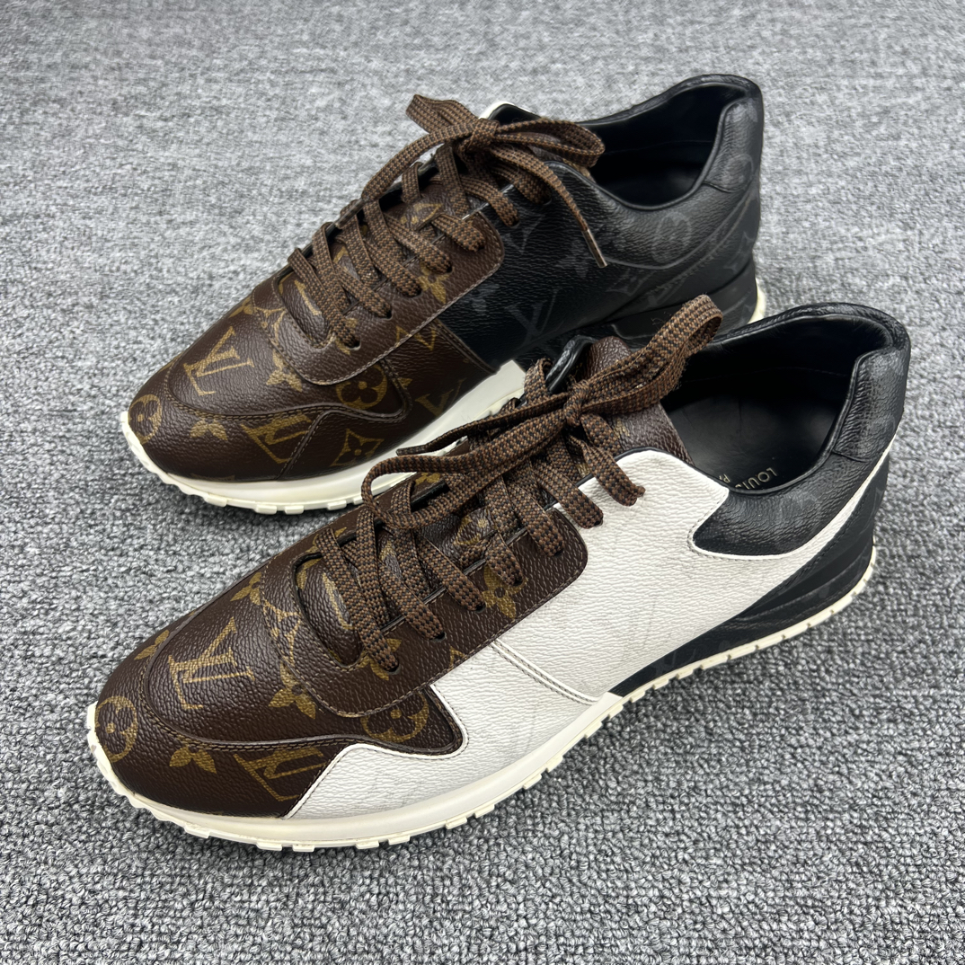 95新 LouisVuitton/路易威登 7码 老花拼接牛皮休闲鞋 98新 /6048