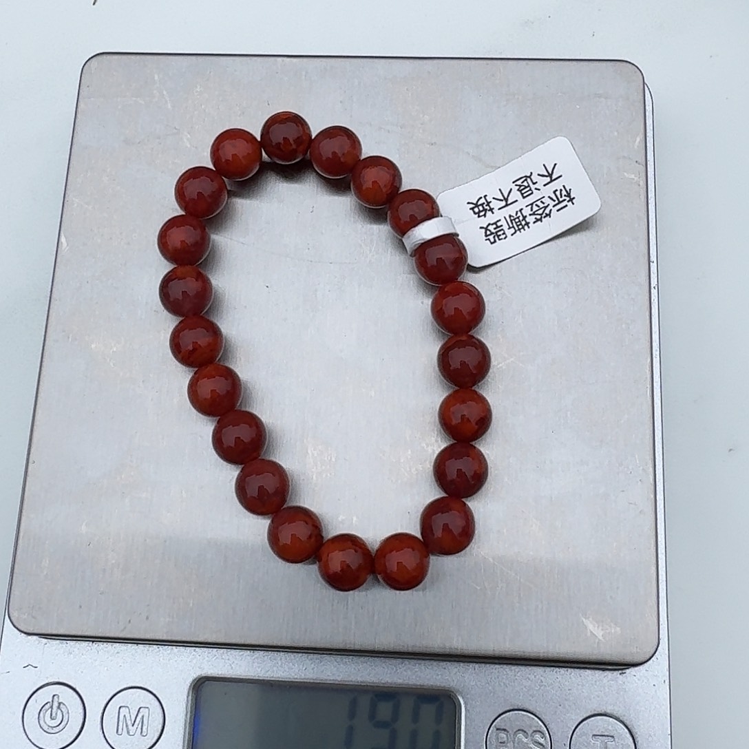 南红玛瑙手链未镶嵌L**?原矿南红手串8mm➕妖火炎