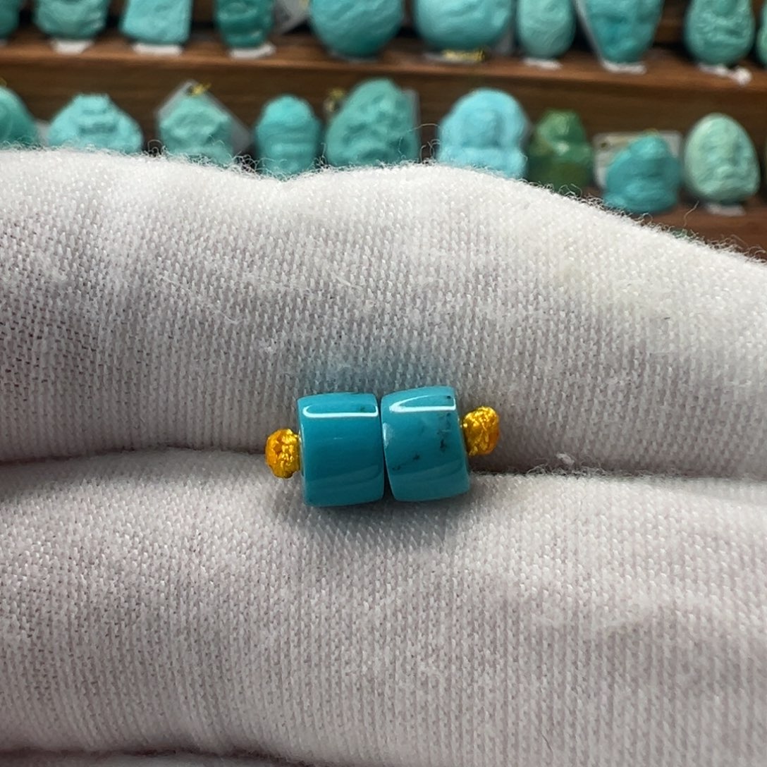 绿松石未镶嵌直切珠6mm