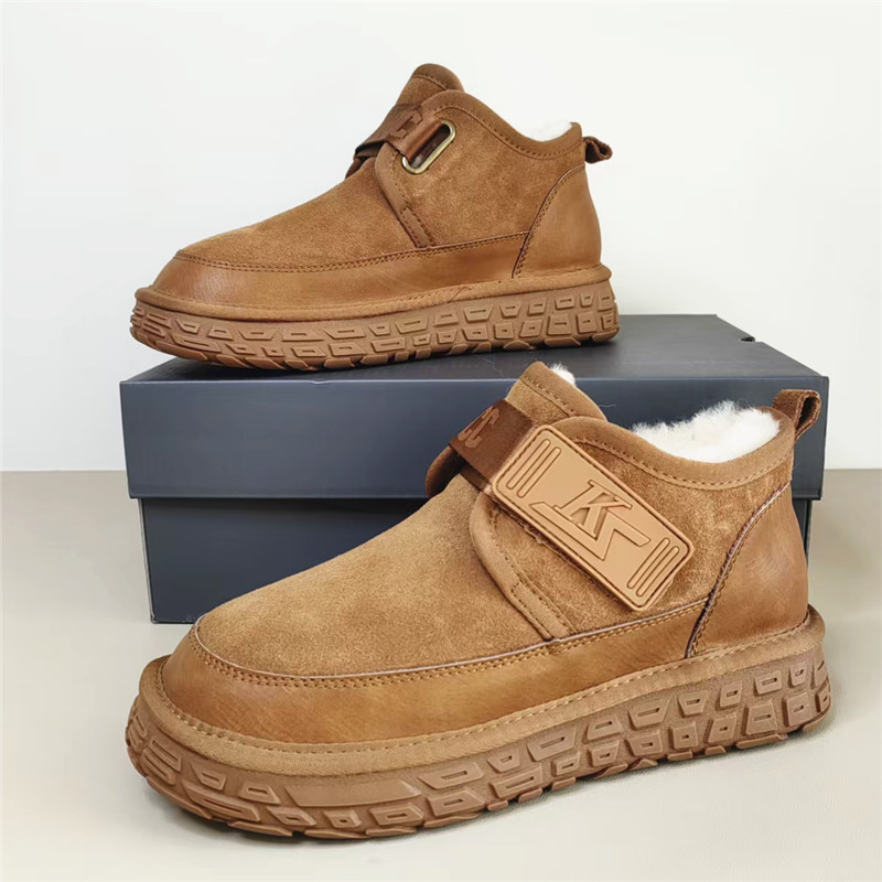 2578Z男士雪地靴防滑魔术贴保暖时尚棉鞋冬季马丁靴百搭户外男鞋