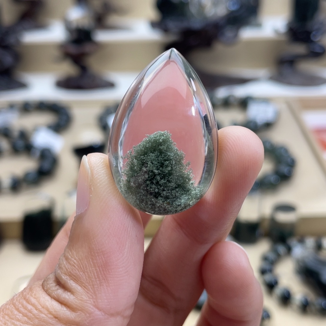 水晶颈饰未镶嵌绿幽灵吊坠
