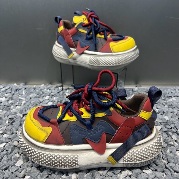 男鞋秋冬新款超轻泡泡底厚底增高加绒保暖复古擦色时尚休闲老爹鞋