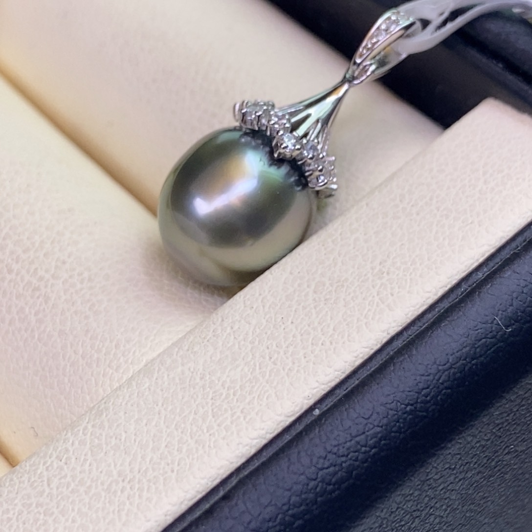 海水珍珠银S925镶嵌颈饰