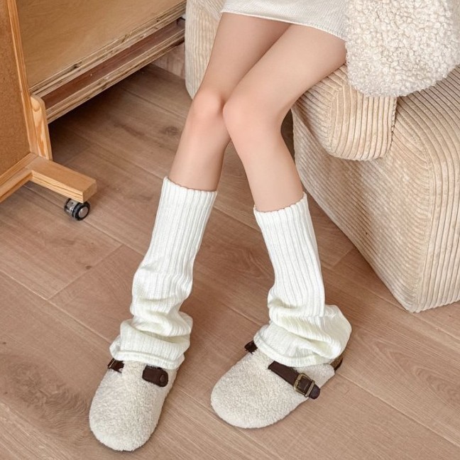 【拍下直邮】秋冬堆堆保暖袜套针织加厚女生高筒办公室保暖小腿袜套