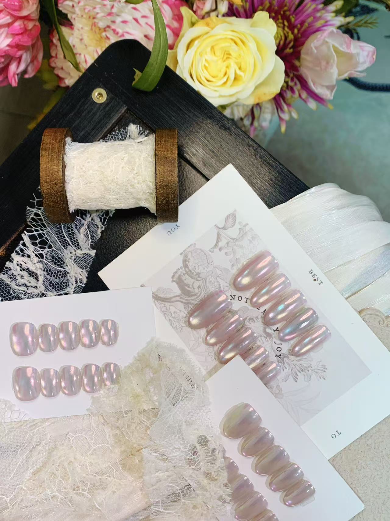 蜜桃乌龙 短款日常仙气百搭显白高级纯手工穿戴甲