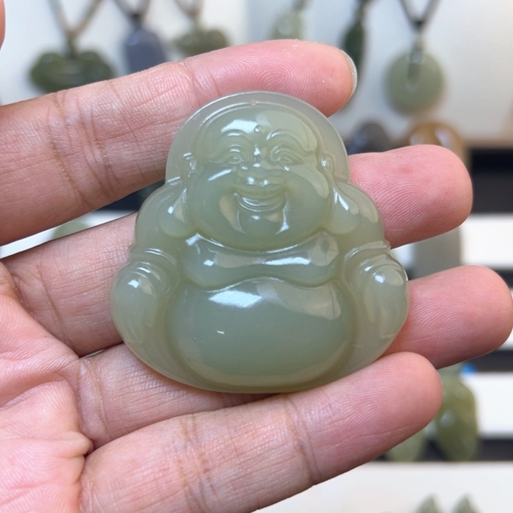 和田玉吊坠(不含链)未镶嵌666