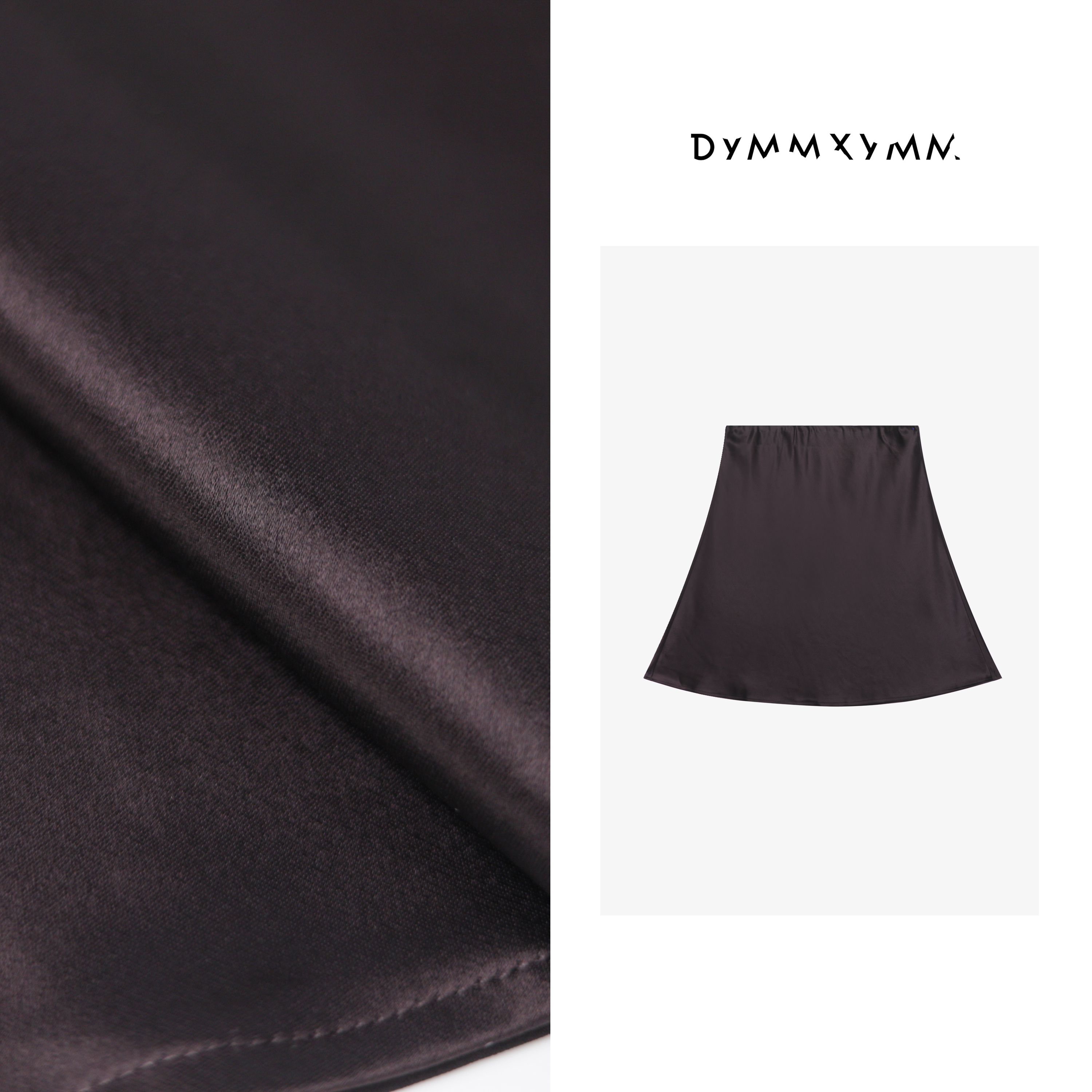 【DYMMXYMM】-春夏时尚显瘦双色深色系极简气质醋酸半裙-5SSP8659