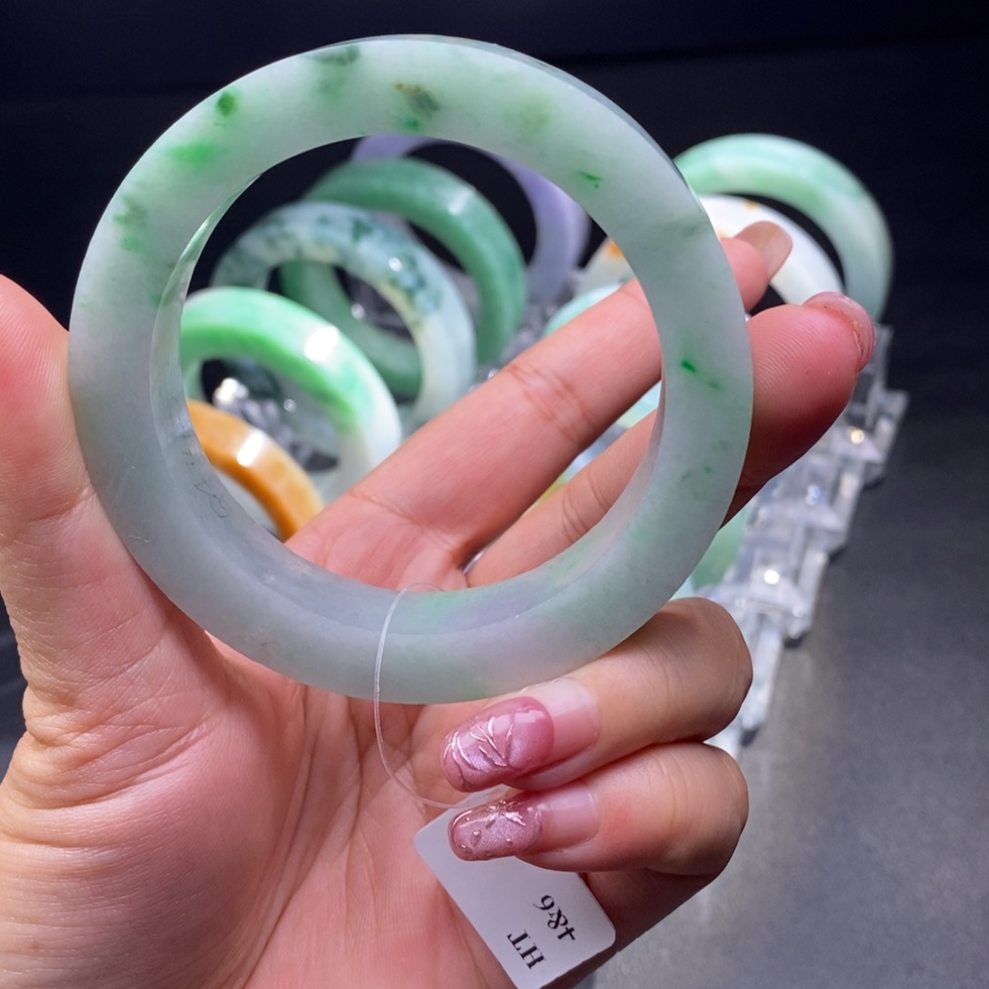 定制翡翠未镶嵌翡翠手镯57-60