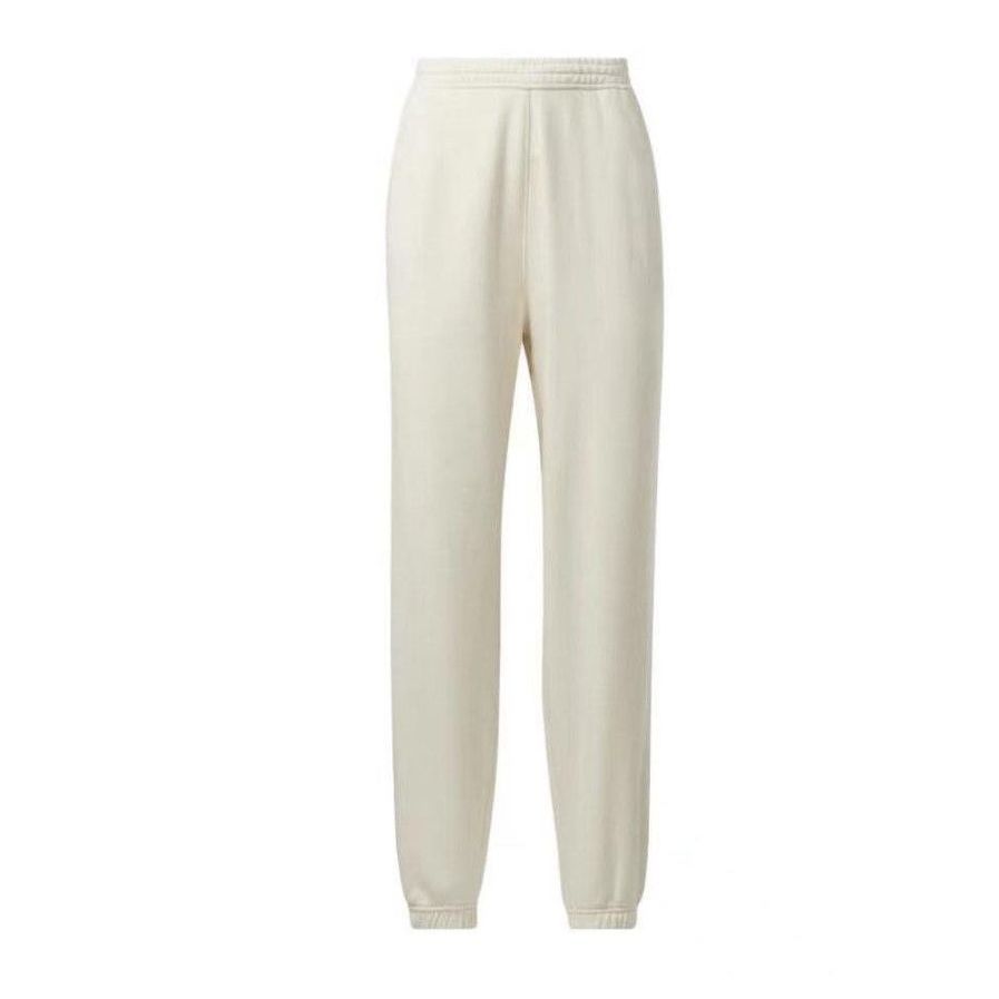 Reebok/锐步GR0413 全棉线圈运动健身休闲宽松舒适卫裤收做口白色