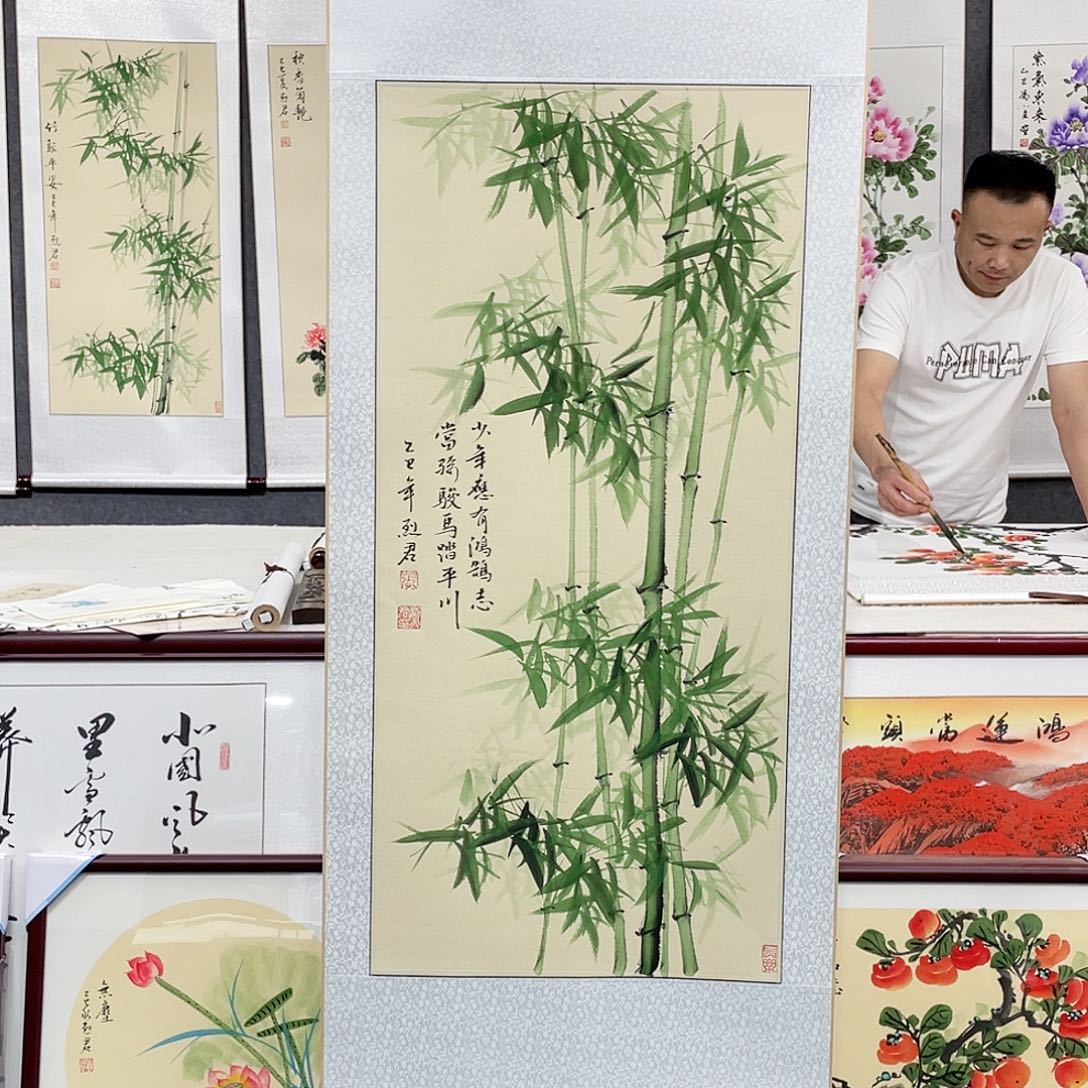 国画手绘手写作品