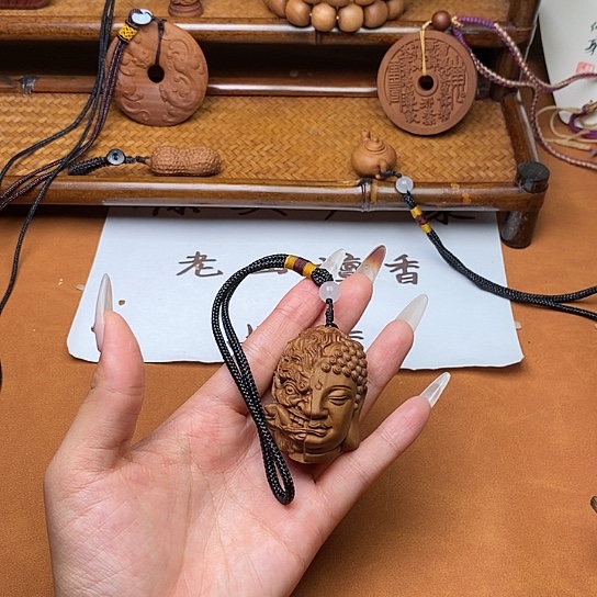 檀香木手串/手链一念之间手把件