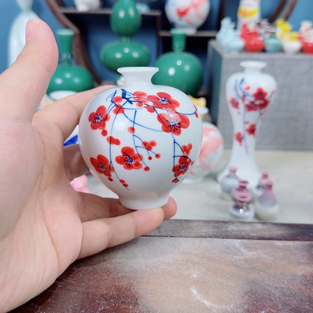 陶瓷手工小花器摆件