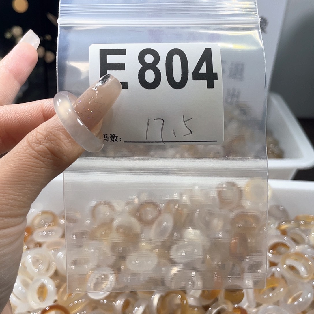 玛瑙/玉髓戒指合金804
