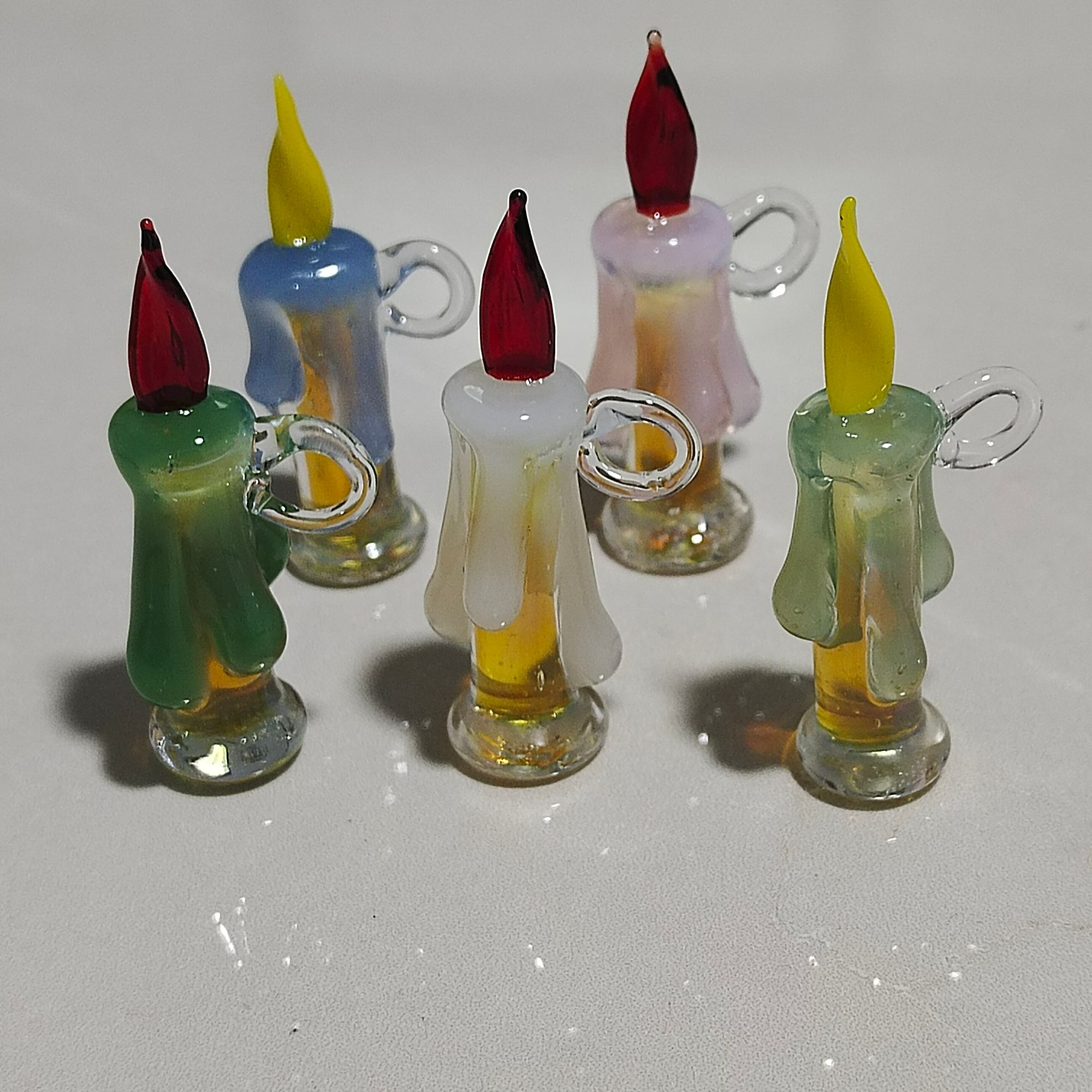 手工琉璃玻璃进口料工艺品炫彩蜡烛摆件/挂件/创意品/可自定义