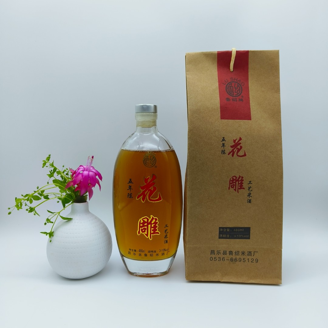 鲁绍鲁绍五年陈花雕米酒黄酒传统工艺酸甜可口