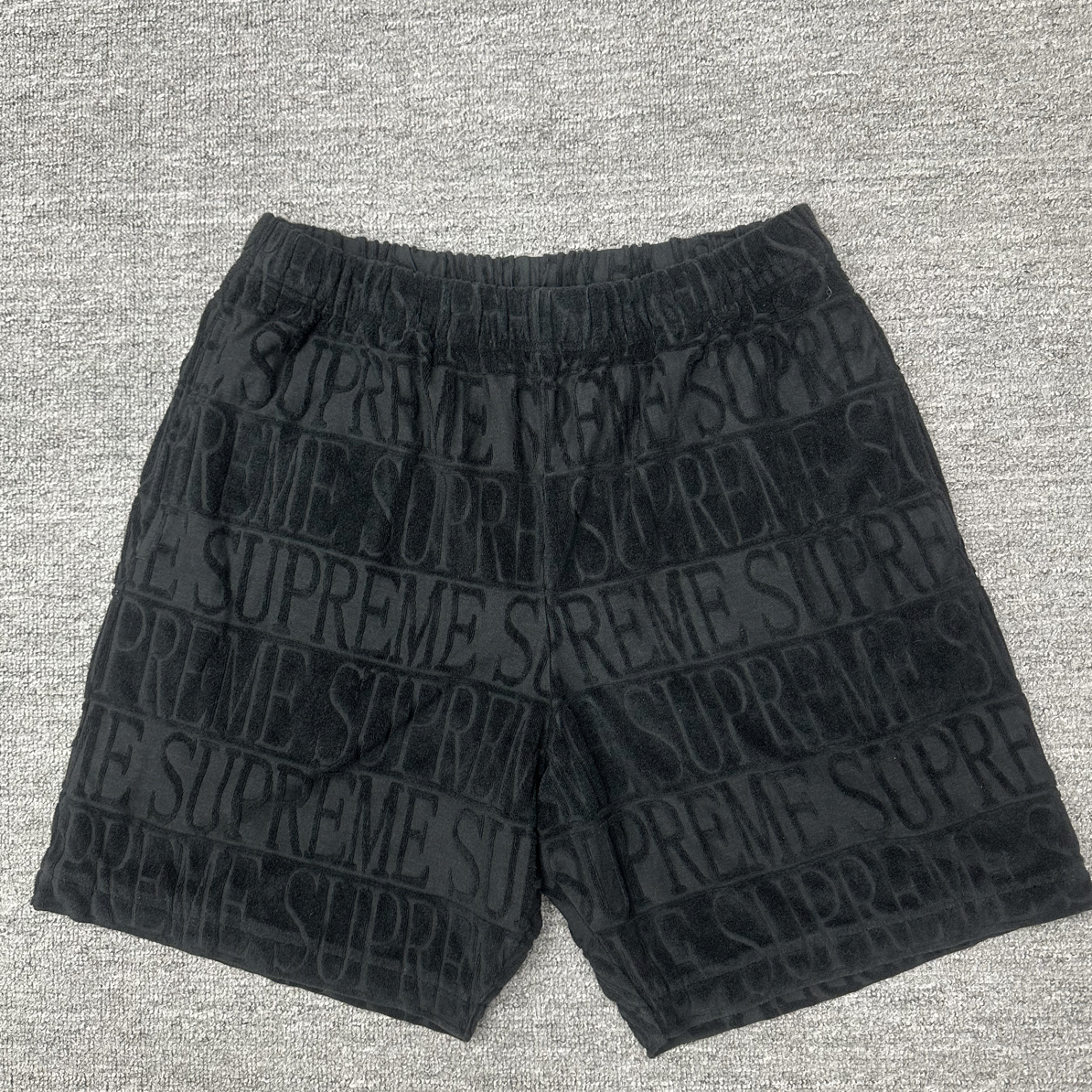 未使用 Supreme S supreme 毛巾短裤 黑色