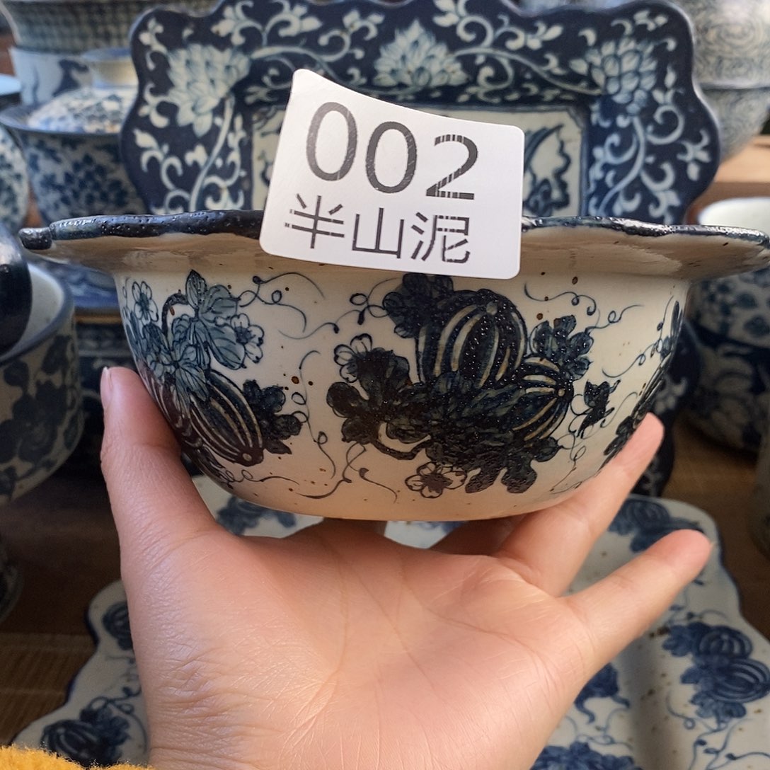 陶手工手绘青花高温陶瓷