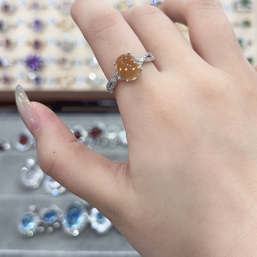 蛇纹石玉戒指项链吊坠银S925镶嵌不**滚