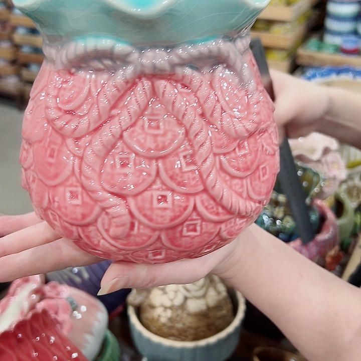 有孔.凑满10元发货多肉陶瓷花盆！