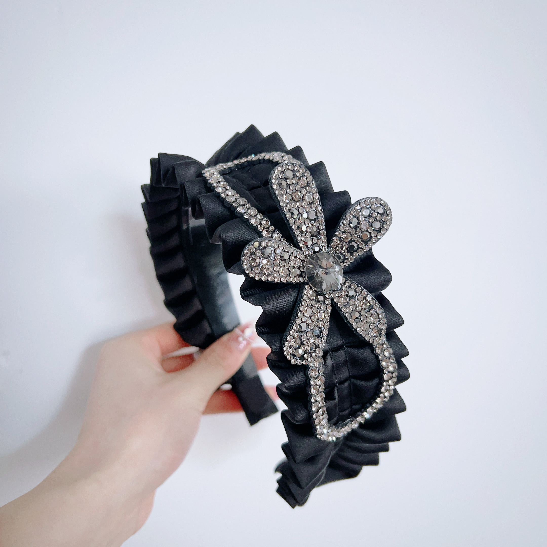 复古高级感蝴蝶结丝带发箍宽边时尚外出压发头箍显脸小发饰1426