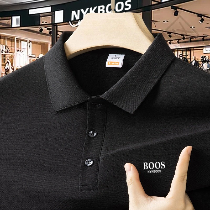 【奥莱专柜】2025夏季男士100%纯棉翻领POLO衫休闲百搭薄款透气短袖