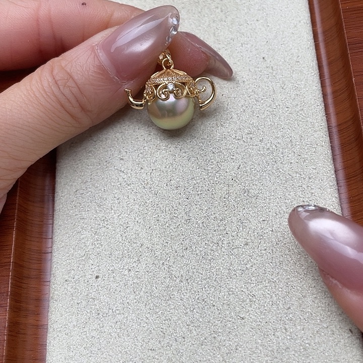 吊坠(不含链)海水珍珠银S925镶嵌