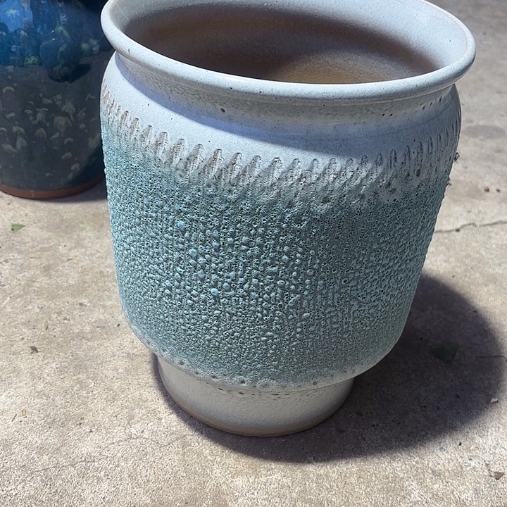 紫砂茶碗蓝泡泡口径25*31