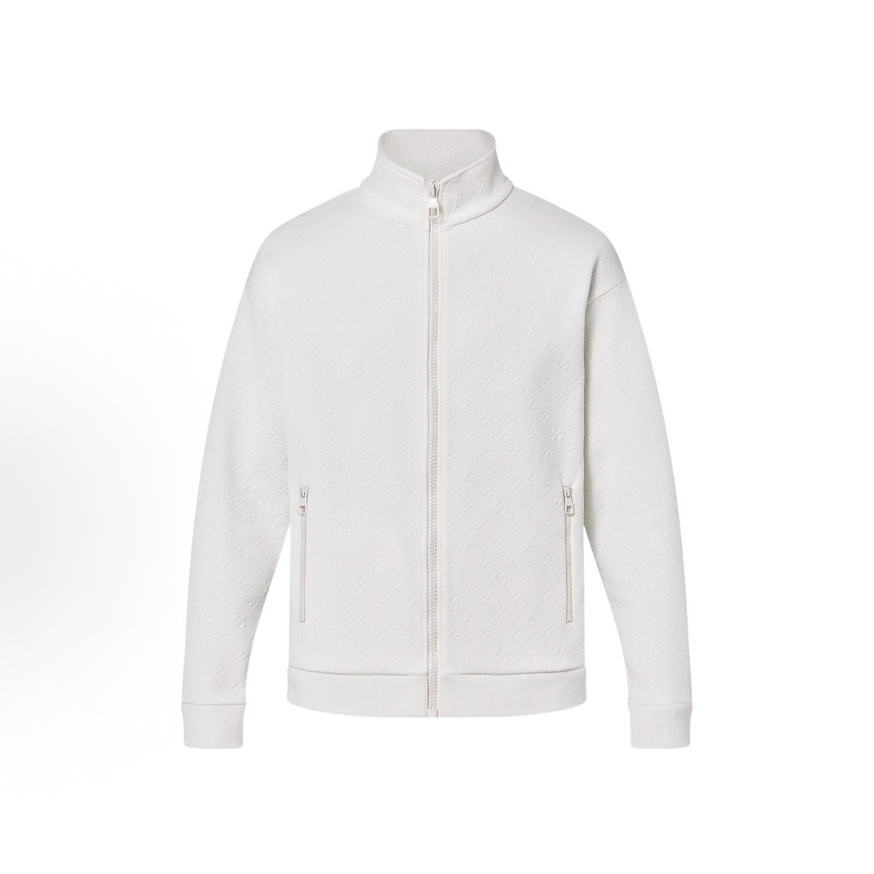 未使用 LouisVuitton/路易威登 M码/浮雕暗纹满印Logo夹克外套 白