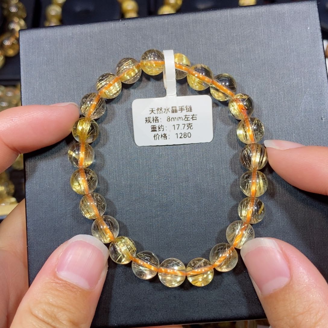 水晶手链未镶嵌涂*手链8mm 瑾