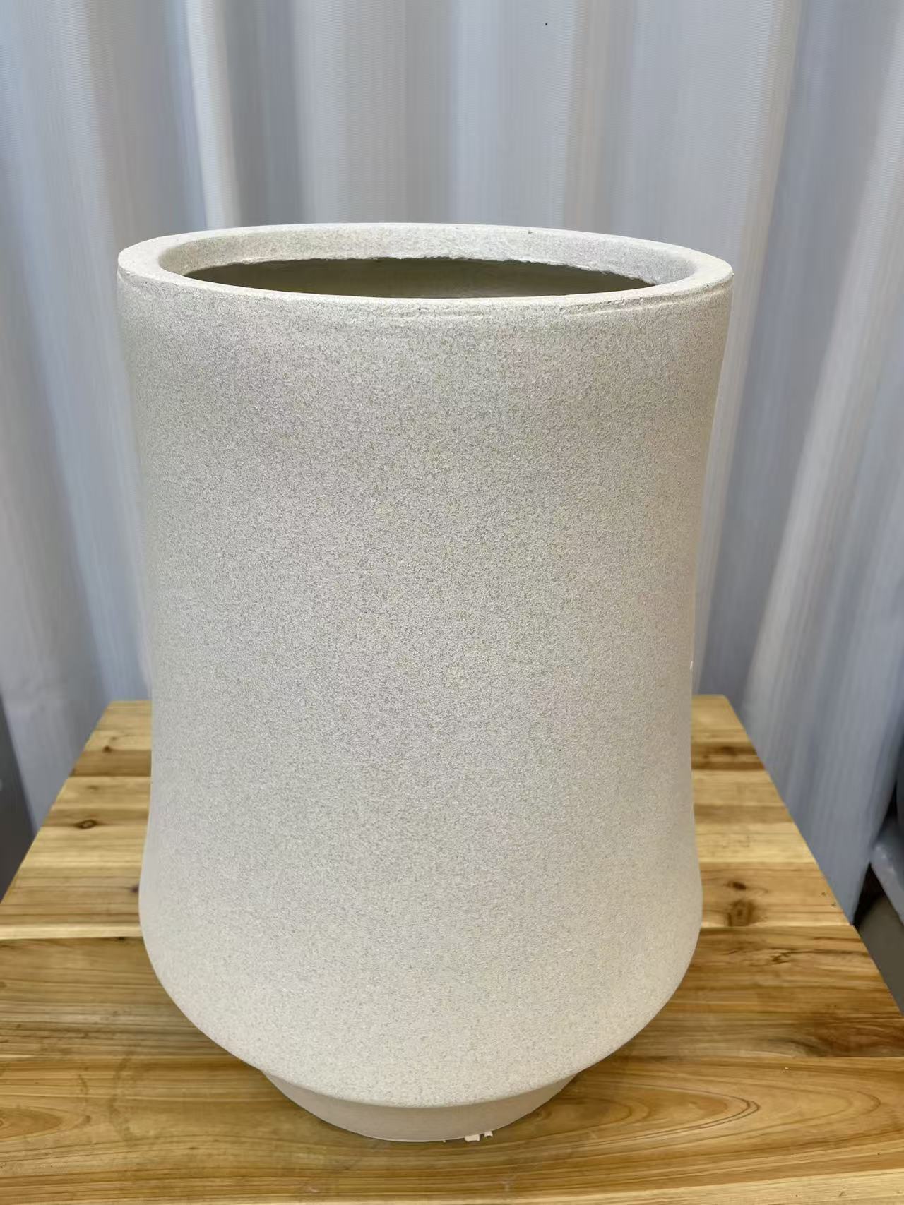 镁泥花盆黑金刚黑珍珠高山欧式简约轻奢办公室落地透气大号盆器