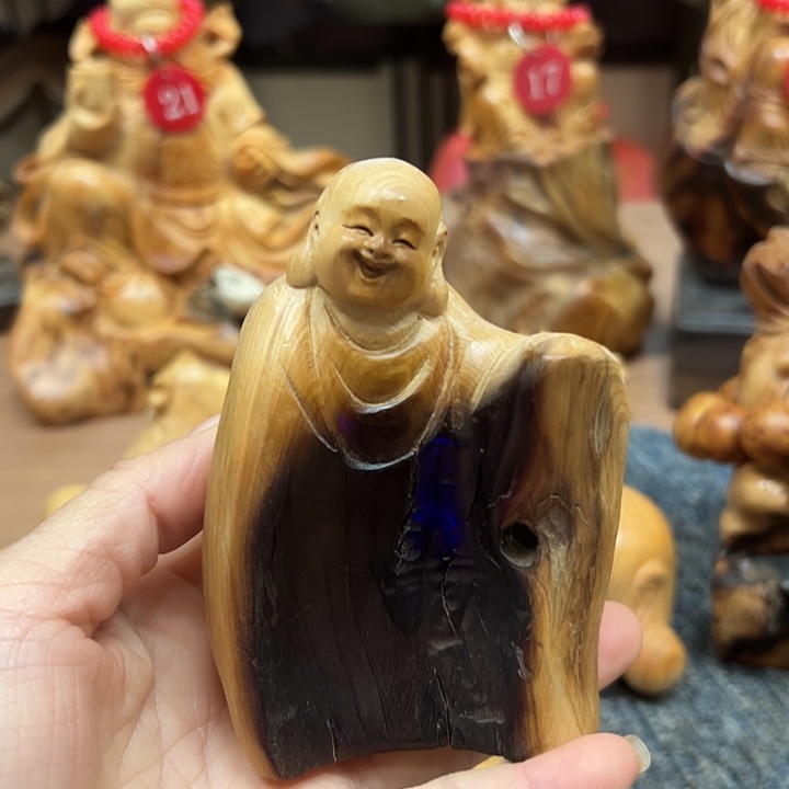 柏木太行崖柏手把摆件