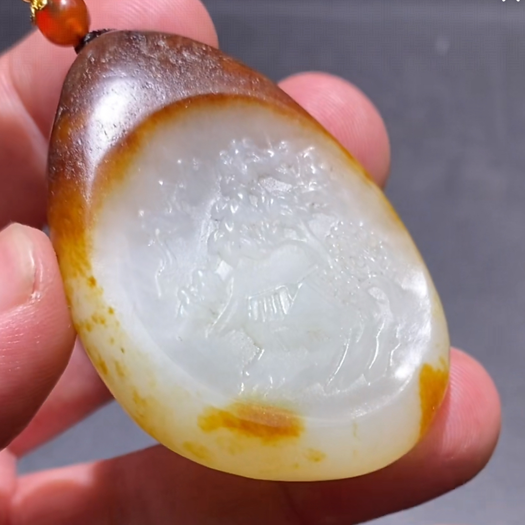 和田玉玉石挂件 L1123拍一发一