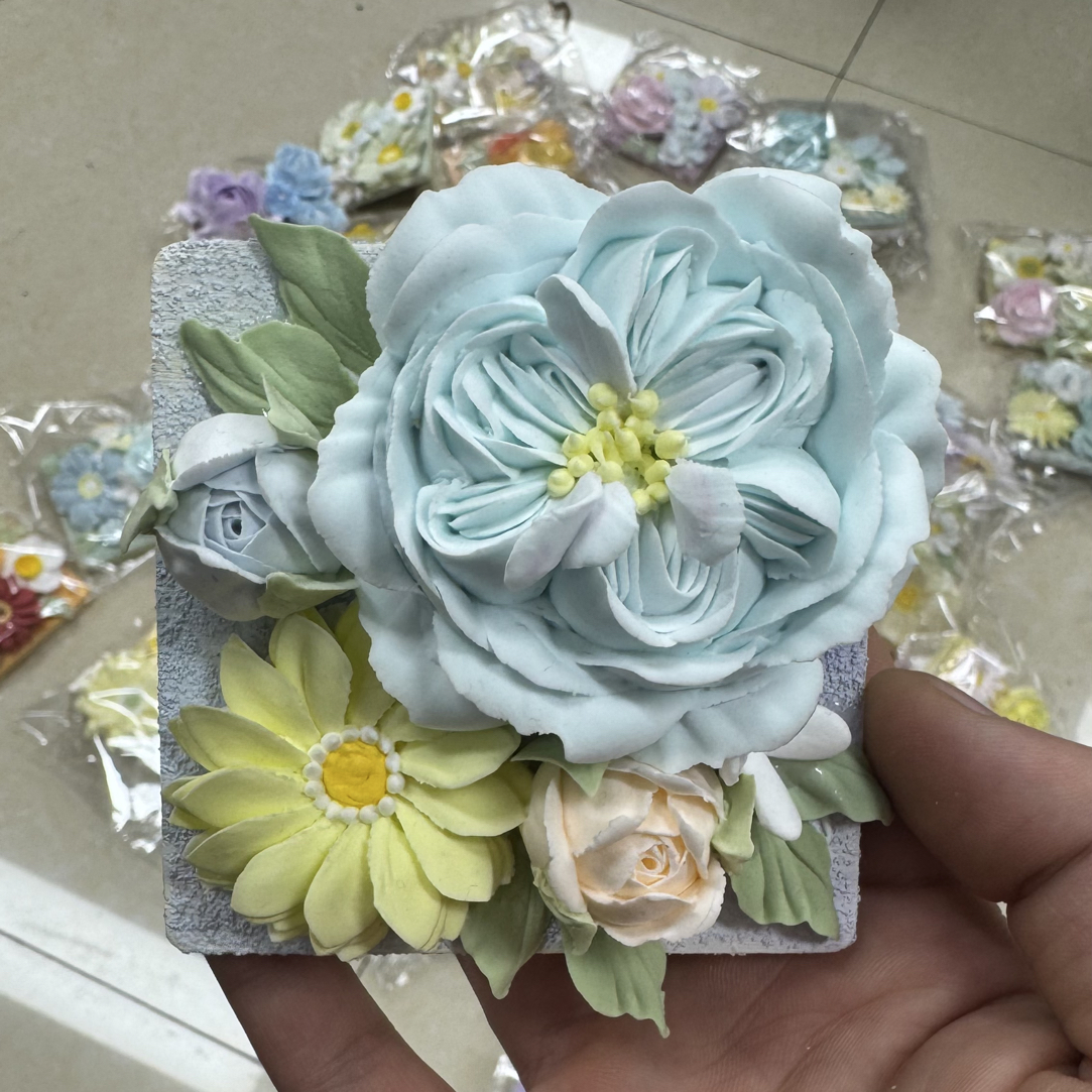 繁花潮玩文创冰箱贴手绘木质磁性伴手礼旅游纪念品