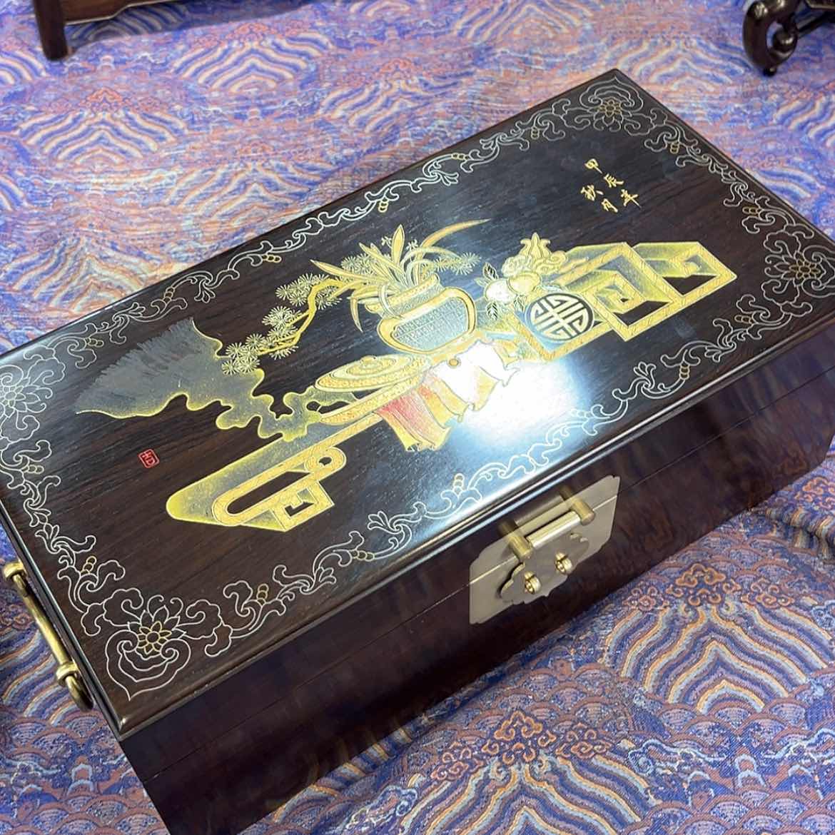 【闪购商品】乌木类成套家具紫光檀盒子