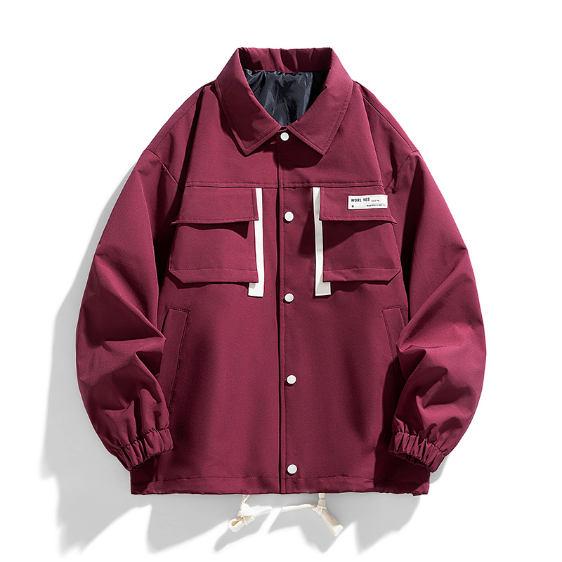 LIUGEJIA/六个加特春秋款宽松美式休闲百搭翻领夹克JK-6802男生