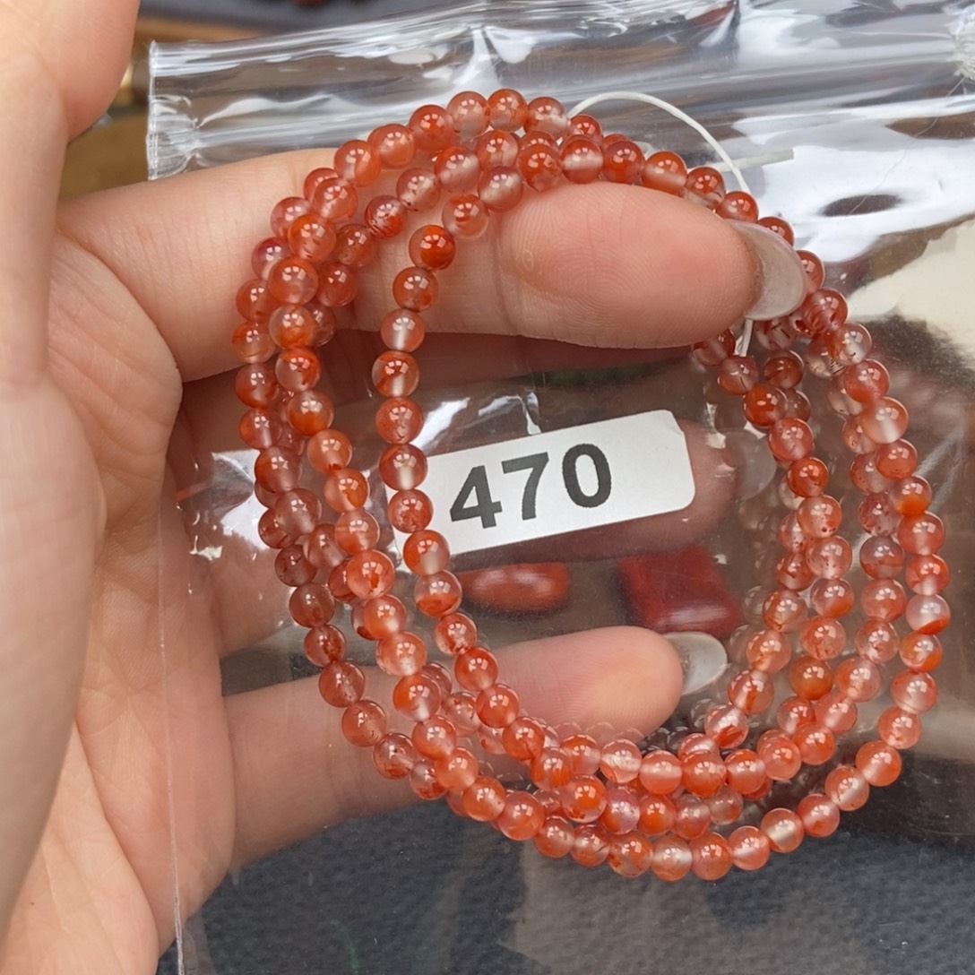 南红玛瑙未镶嵌手链卡4.3