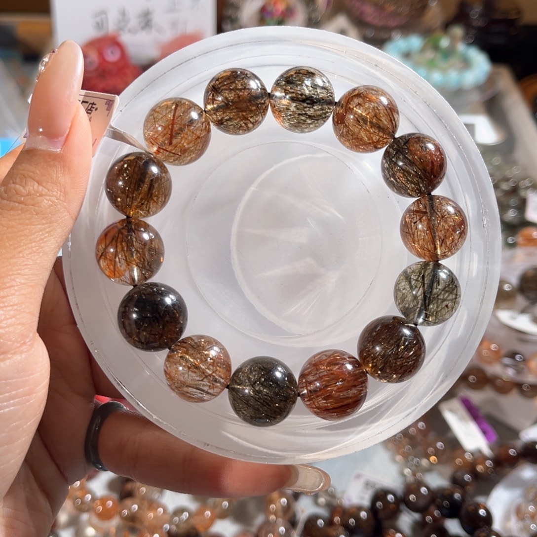 新***儿未镶嵌水晶手链黑金超15m