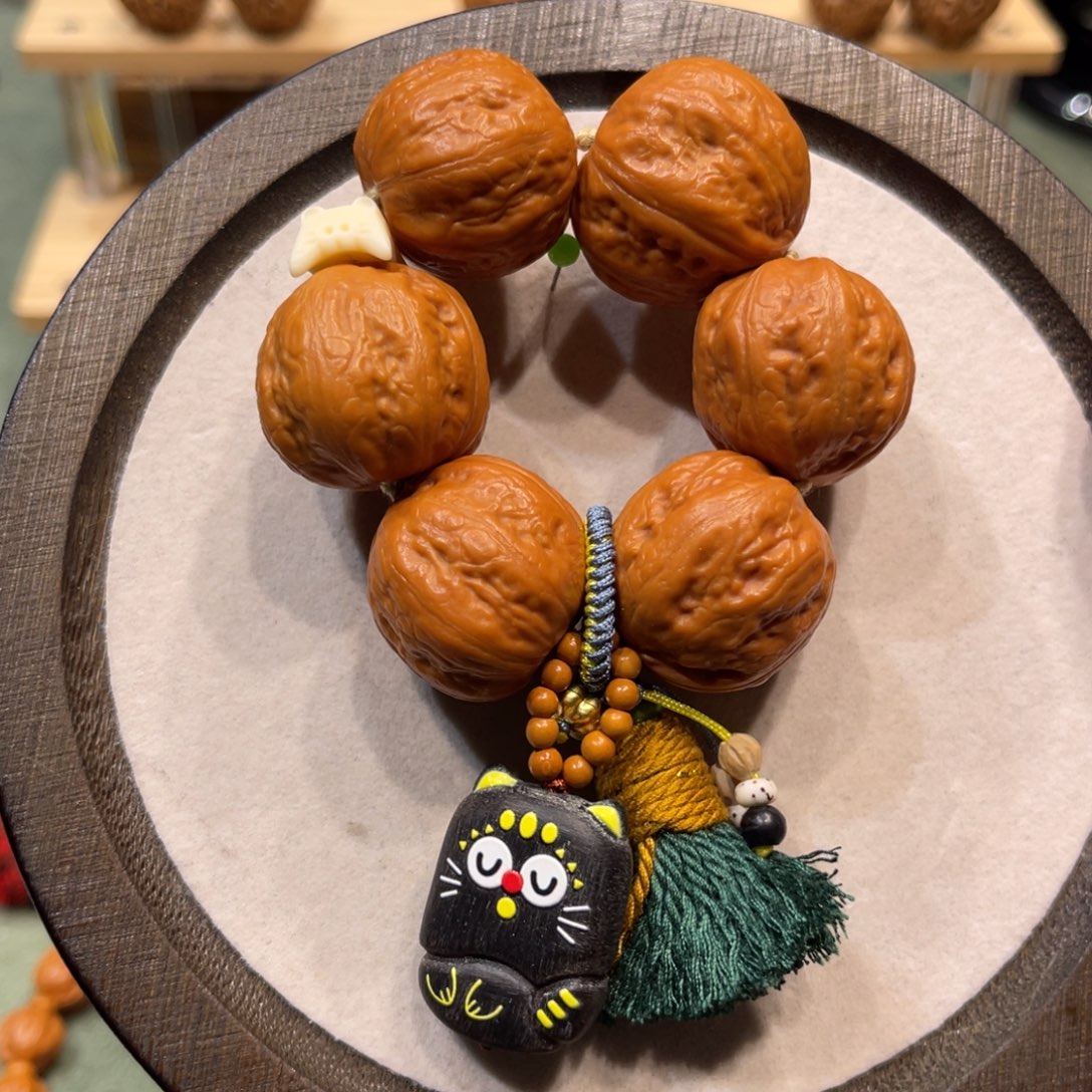 把件文玩核桃黑猫设计款