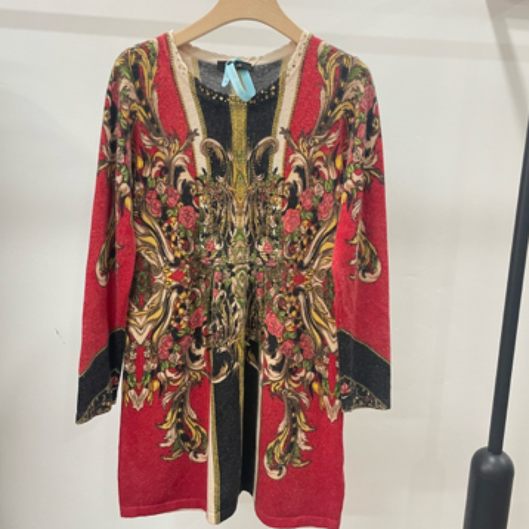 99新 VERSACE/范思哲 长袖针织裙/38码/A03313