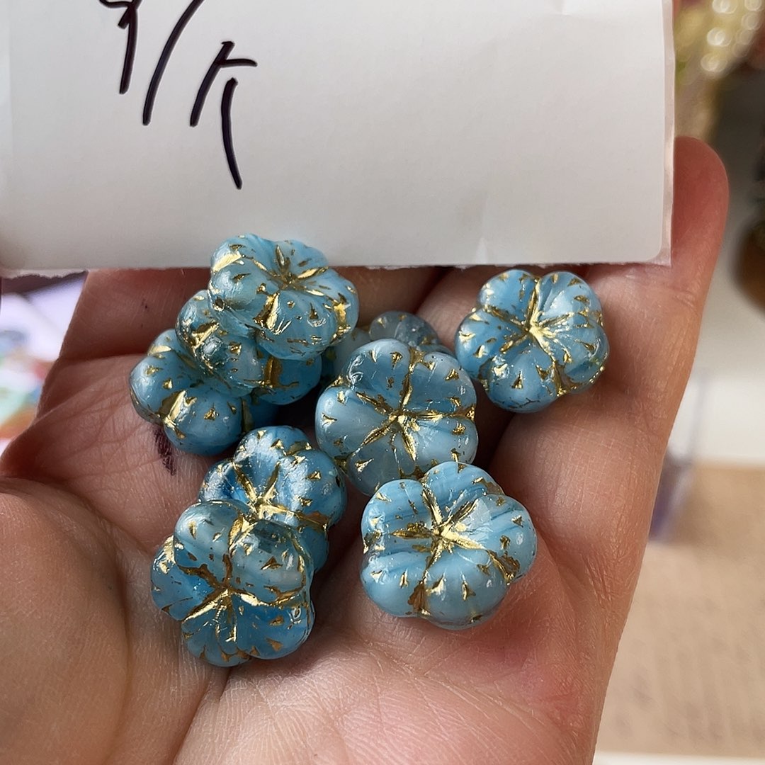 琉璃捷克琉璃天空蓝一个